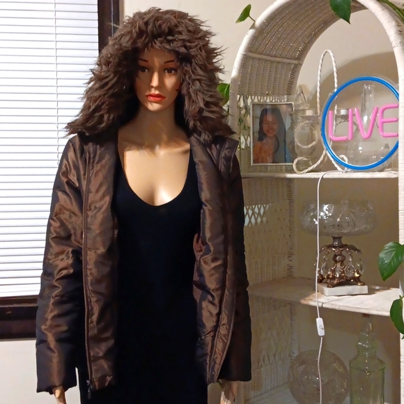 Like New I Madison Down Feather Coat Women's small Shimmering Brown - Picture 2 of 5
